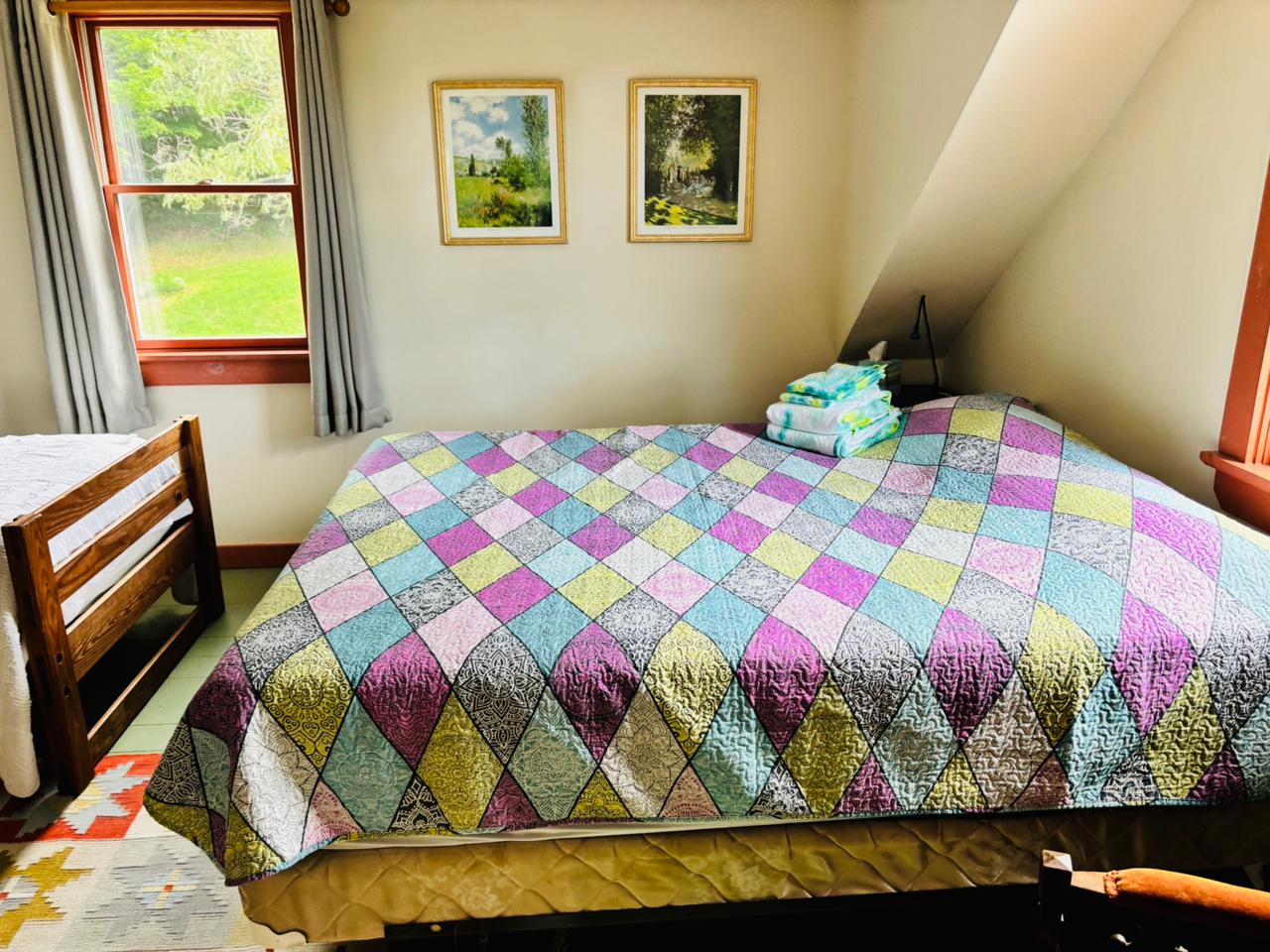 Colorful patchwork quilt