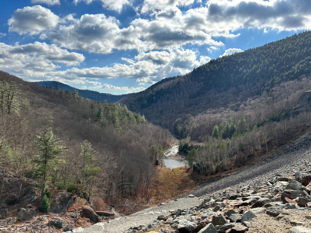 Dramatic mountain valley vista